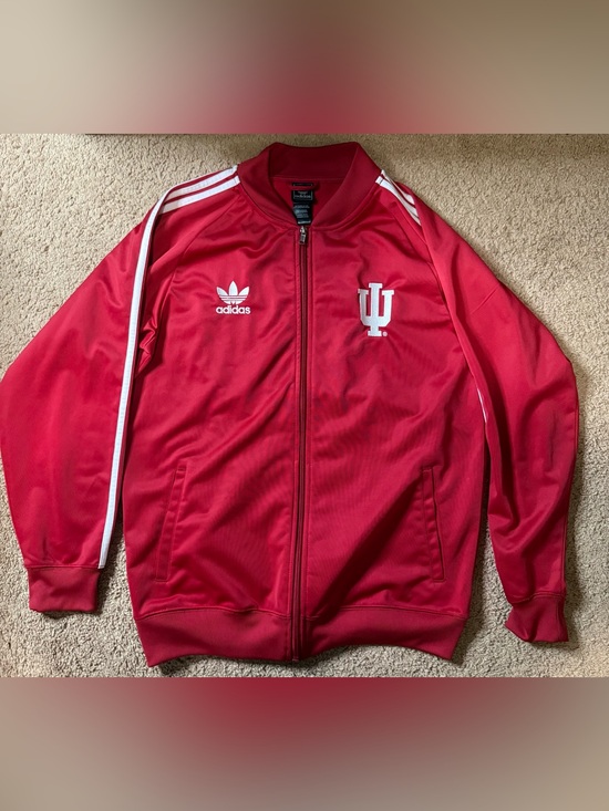 adidas Other - Youth Large 14-16 Adidas Indiana Hoosiers crimson red full-zip track jacket